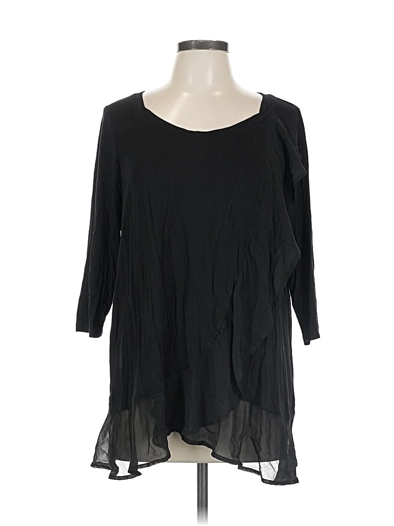 LANE BRYANT Pre-owned 3/4 Sleeve Blouse In Black
