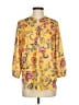 Adrienne Vittadini 100% Polyester Yellow 3/4 Sleeve Blouse Size S - photo 1
