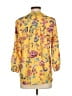 Adrienne Vittadini 100% Polyester Yellow 3/4 Sleeve Blouse Size S - photo 2