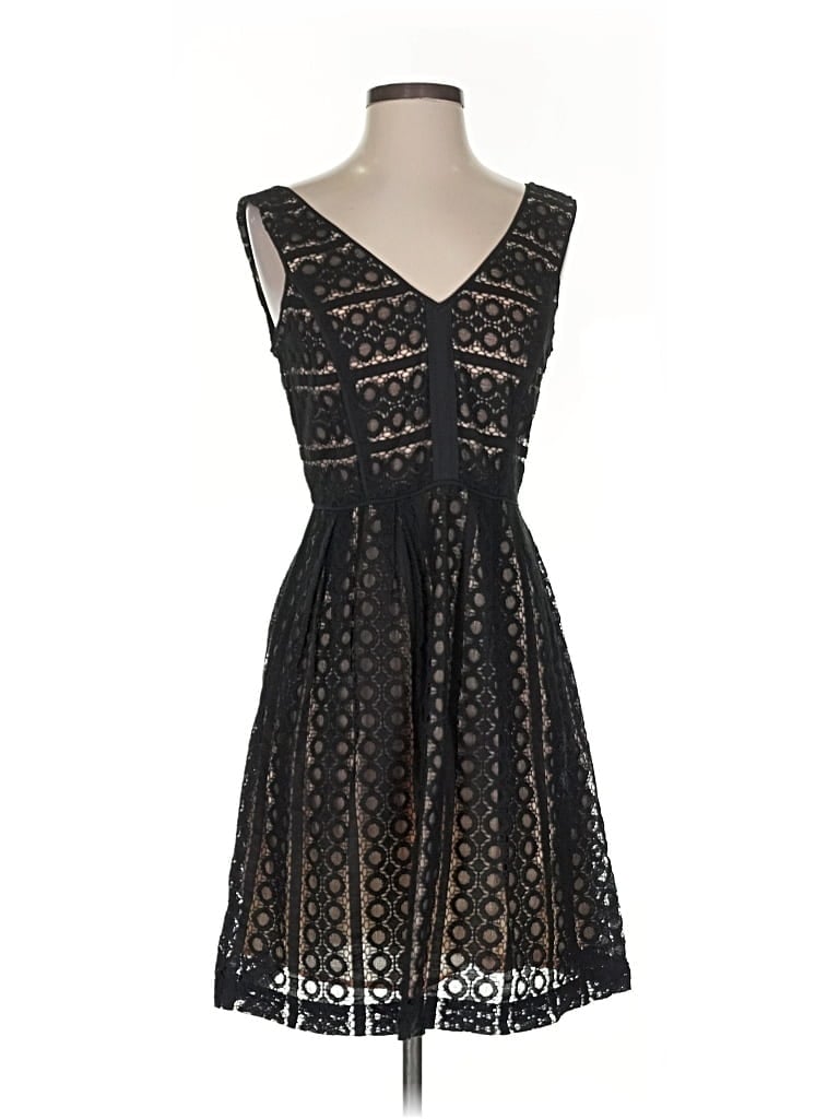 Pre-owned Ann Taylor Loft Cocktail Dress In Black