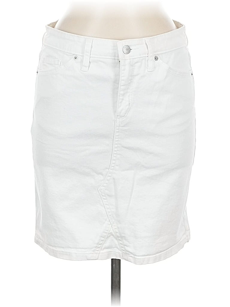 Pre-owned Universal Thread Denim Skirt In White