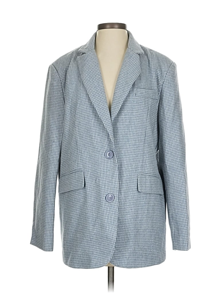 Pre-owned Nasty Gal Inc. Blazer Jacket In Blue