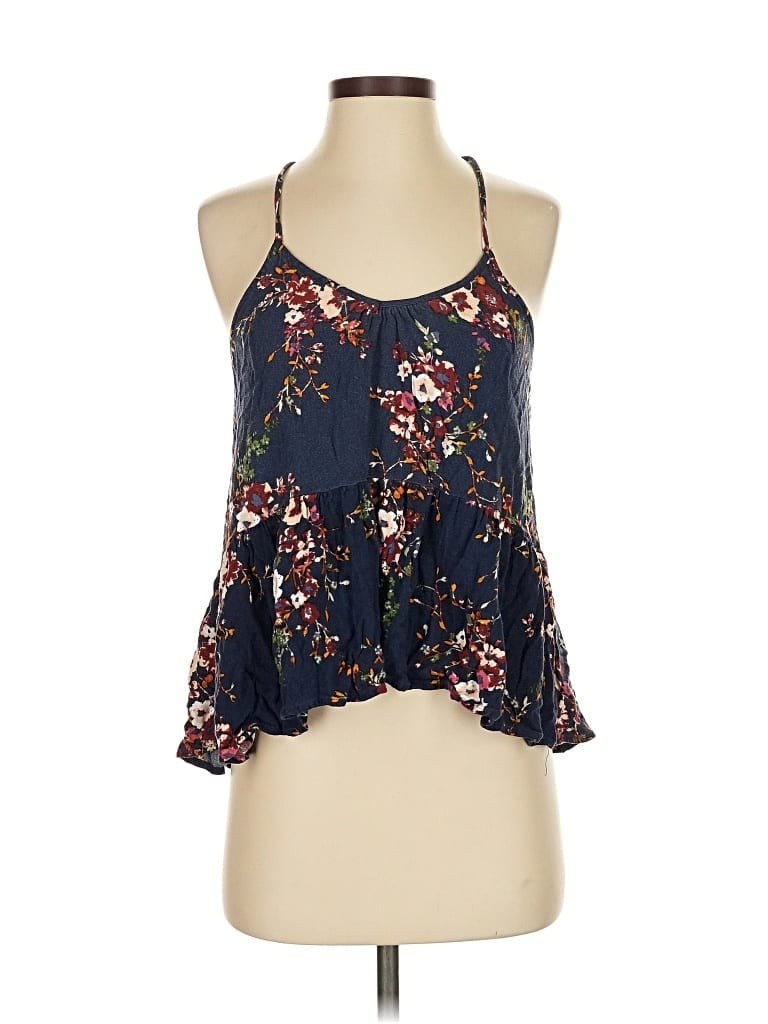 Pre-owned Lovestitch Tank Top Blue Halter Neckline Tops