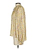 Elan 100% Polyester Paisley Yellow Gold Long Sleeve Blouse Size S - photo 5