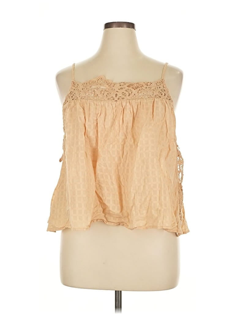 Pre-owned American Eagle Outfitters Sleeveless Blouse In Brown