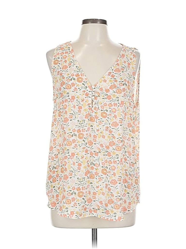 Pre-owned Ann Taylor Loft Outlet Sleeveless Blouse In White
