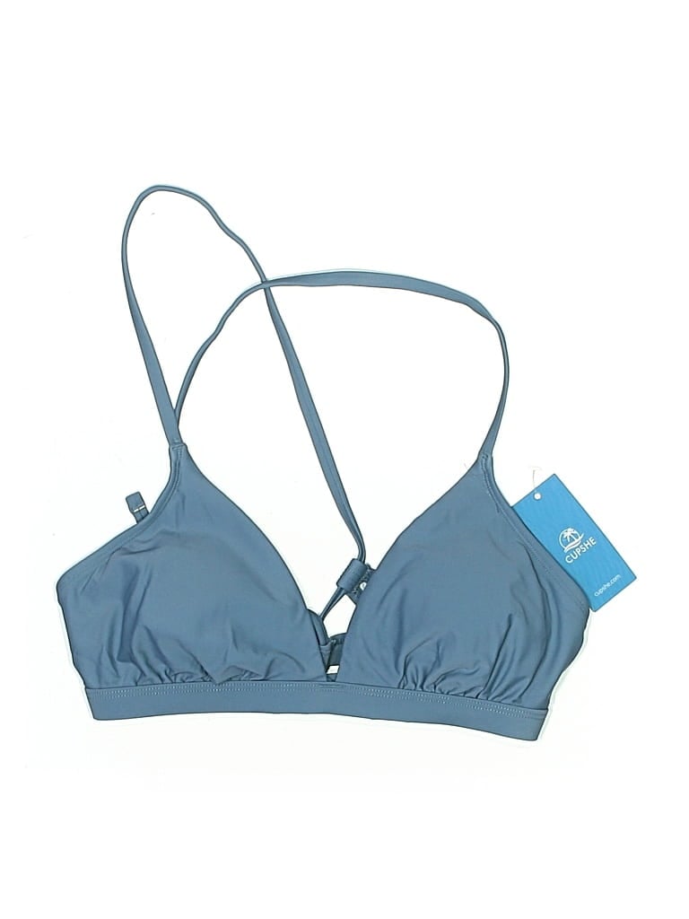 CUPSHE Pre-owned Swimsuit Top Blue Swimwear