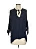 Topshop 100% Polyester Blue 3/4 Sleeve Blouse Size 2 - photo 1