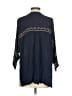 Topshop 100% Polyester Blue 3/4 Sleeve Blouse Size 2 - photo 2