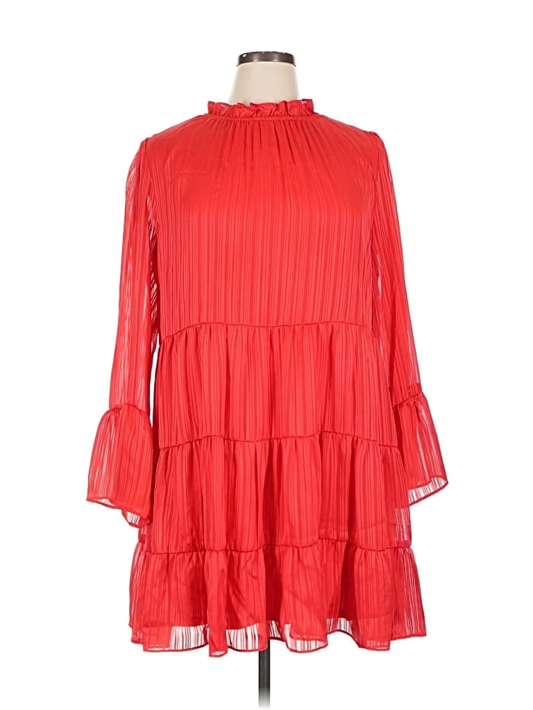 Pre-owned Emma & Michele 3/4 Sleeve Blouse In Red