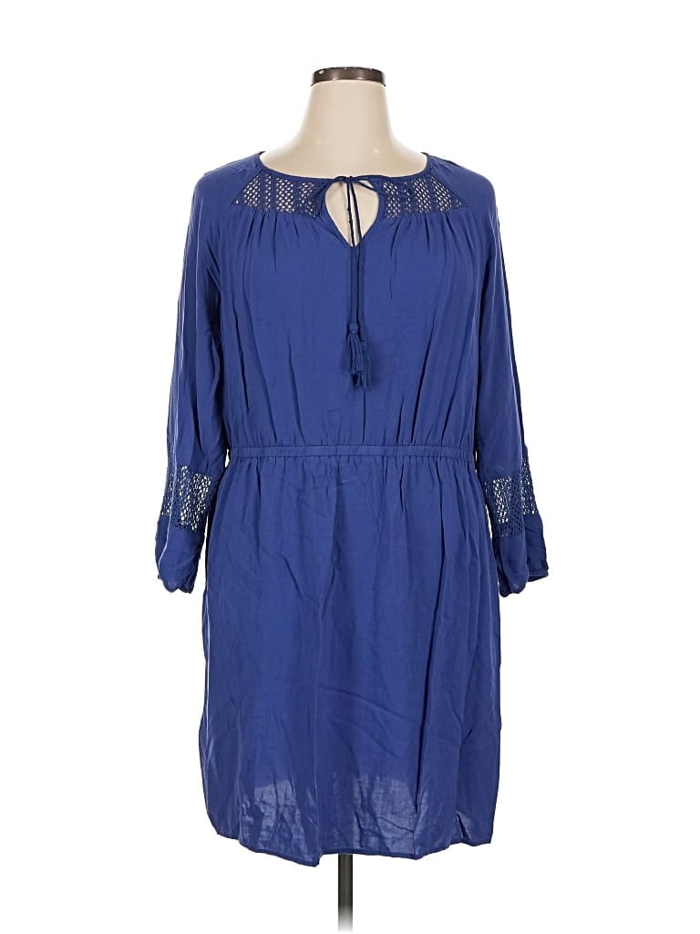Pre-owned Ava & Viv Casual Dress In Blue