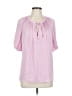 Current Air 100% Polyester Pink Short Sleeve Blouse Size L - photo 1