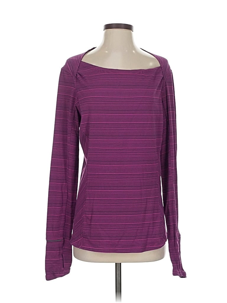 Pre-owned Lululemon Athletica Long Sleeve T-shirt In Purple