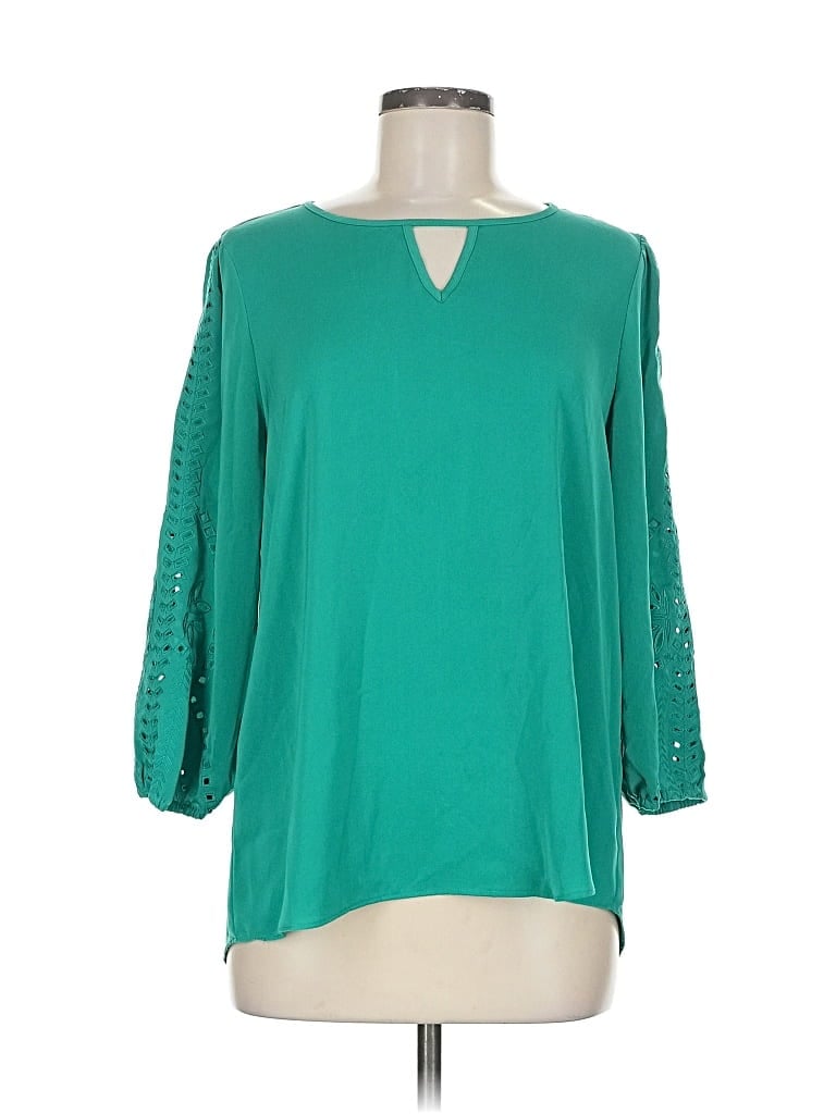 MARKET & SPRUCE Pre-owned 3/4 Sleeve Blouse In Blue