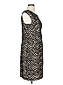 Halo 100% Polyester Animal Print Black Cocktail Dress Size L - photo 4