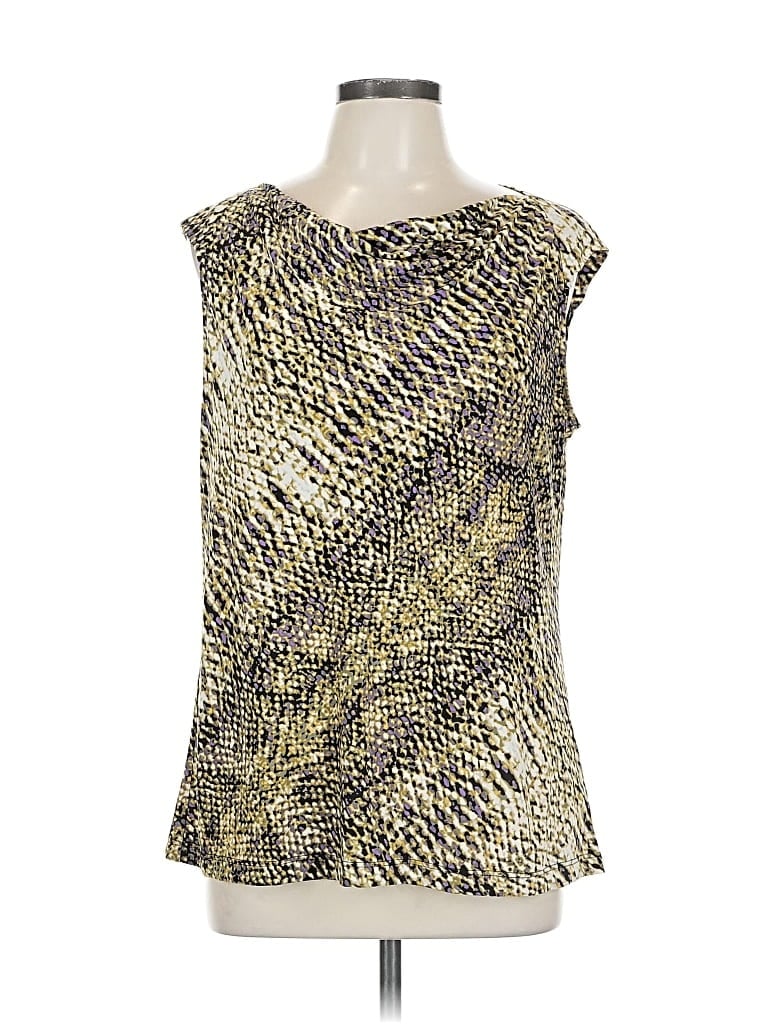KASPER Pre-owned Sleeveless Blouse In Gold