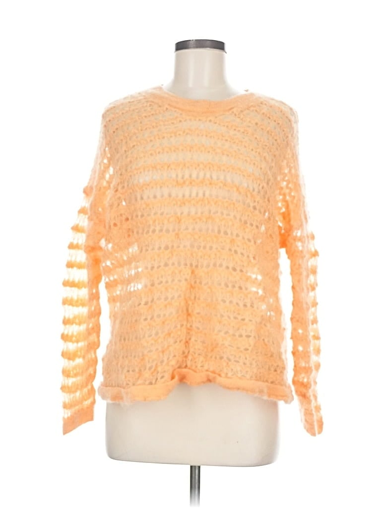 By Anthropologie Wool Pullover Sweater In Orange