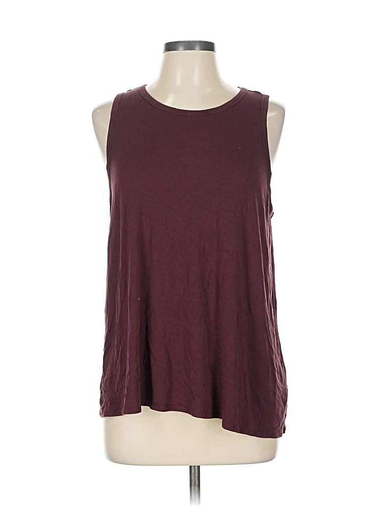 Pre-owned Luxe Sleeveless T-shirt In Burgundy