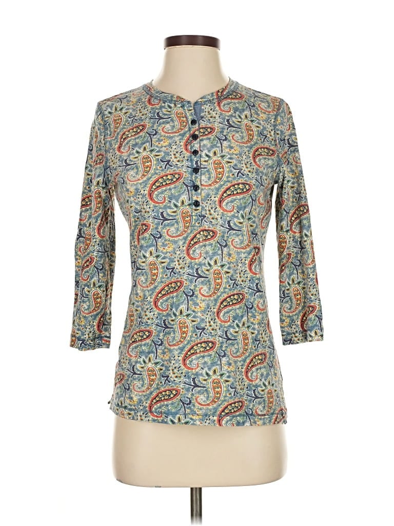 Pre-owned Lauren Jeans Co. 3/4 Sleeve Blouse In Blue