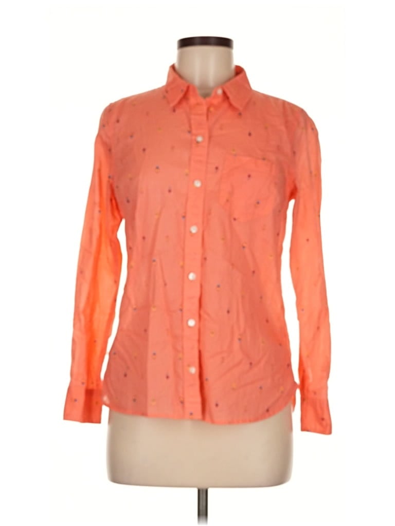 Pre-owned Gap Outlet Long Sleeve Button Down Shirt In Orange