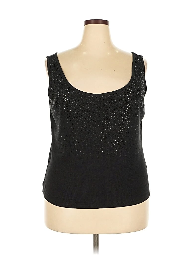 Pre-owned Calvin Klein Tank Top Black Strapless Neckline Tops