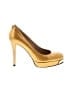 Stuart Weitzman Yellow Gold Heels Size 9 - photo 1