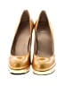 Stuart Weitzman Yellow Gold Heels Size 9 - photo 2