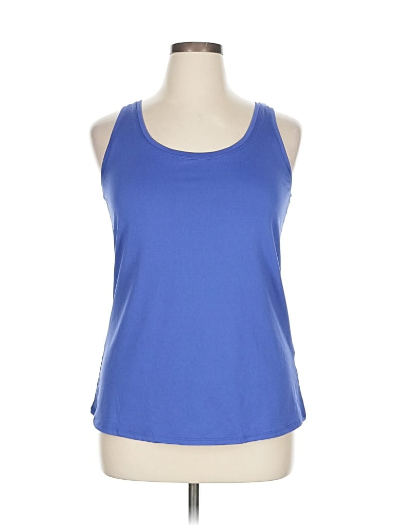 Dressbarn Active Tank Top In Blue