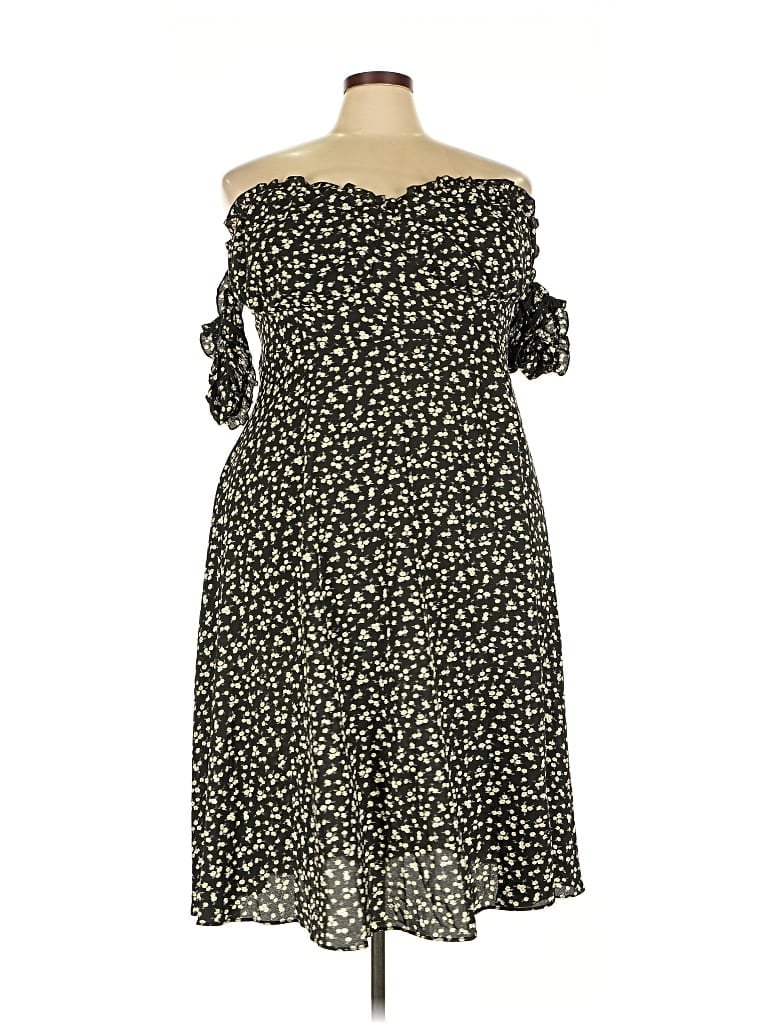 Pre-owned Shein Curve Casual Dress In Black