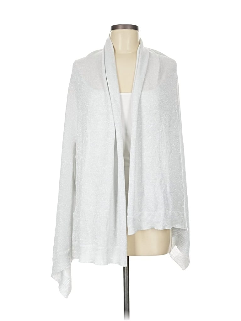 Pre-owned Talbots Cardigan Sweater In Silver