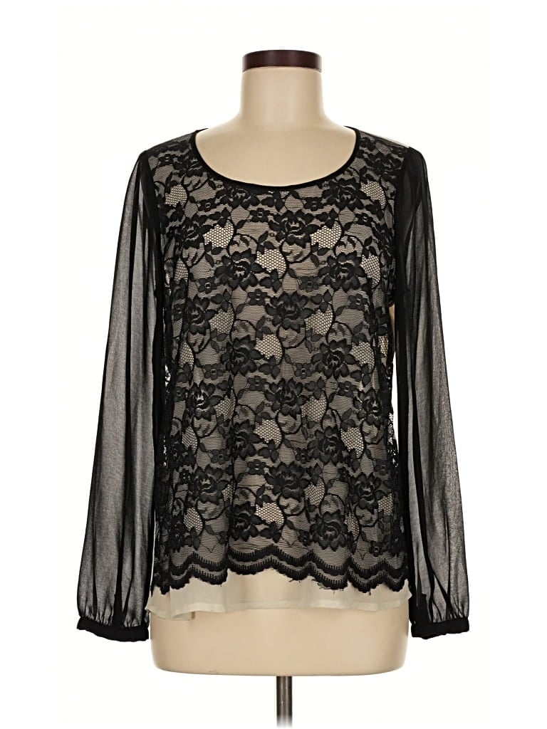 THE LIMITED Pre-owned Long Sleeve Blouse In Black