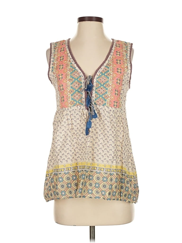 Pre-owned House Of Harlow 1960 Sleeveless Blouse In White