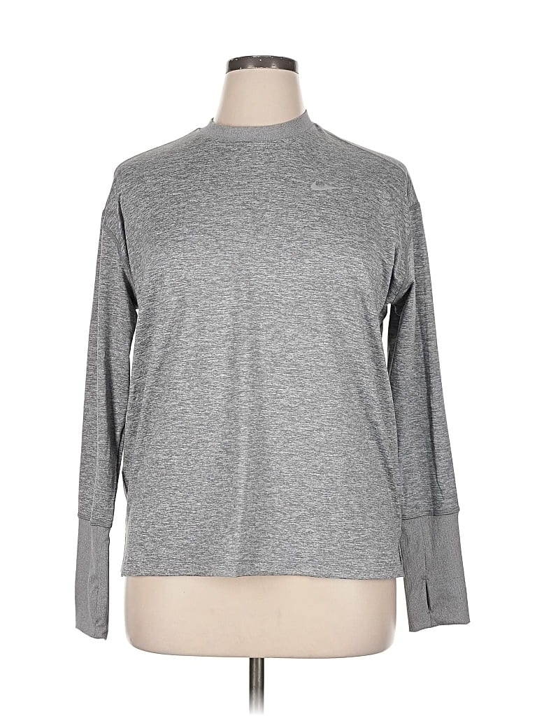 Pre-owned Nike Long Sleeve T-shirt In Gray