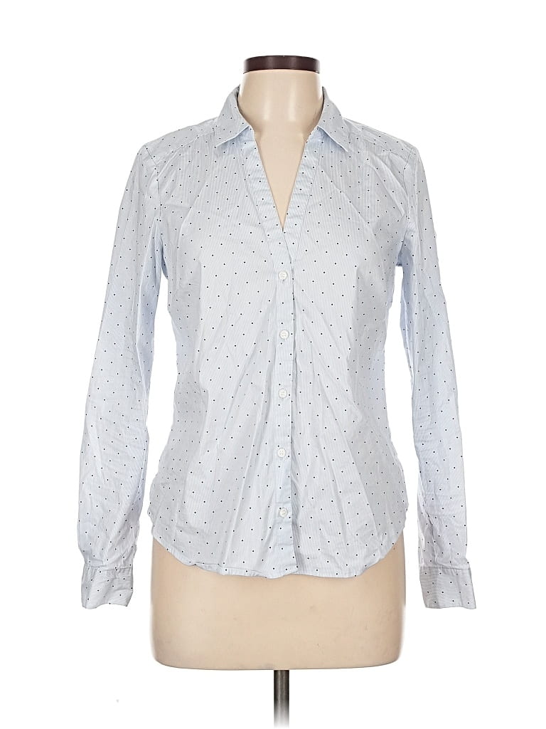 H&M Pre-owned Long Sleeve Blouse In Silver