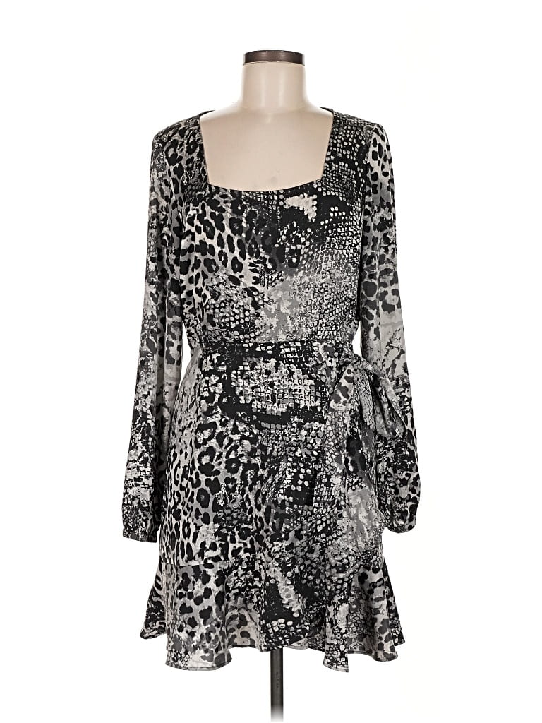 EXPRESS Pre-owned Casual Dress In Gray