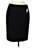 Halogen Solid Black Casual Skirt Size 6 (petite) - photo 1