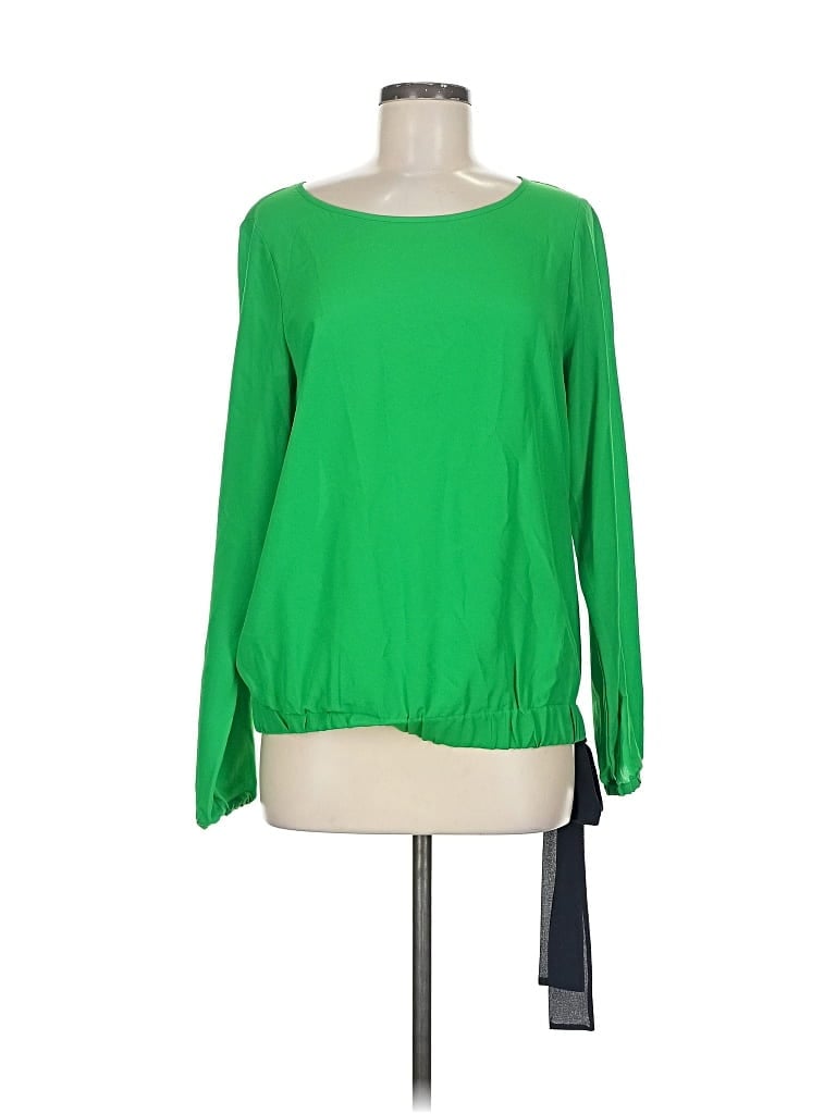 Pre-owned Michael Michael Kors Long Sleeve Blouse In Green