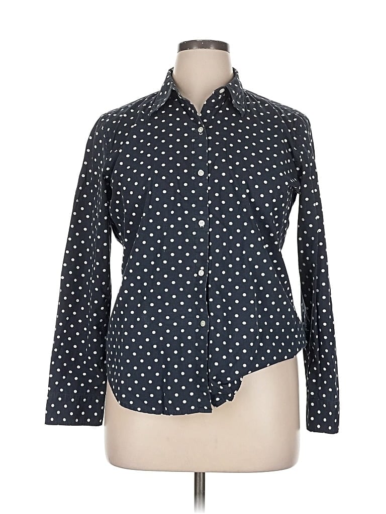 Pre-owned Chaps Long Sleeve Button Down Shirt In Blue