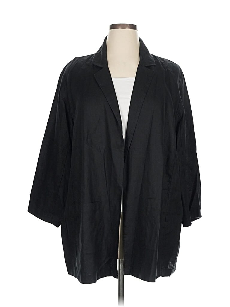 Pre-owned Eileen Fisher Kimono In Black