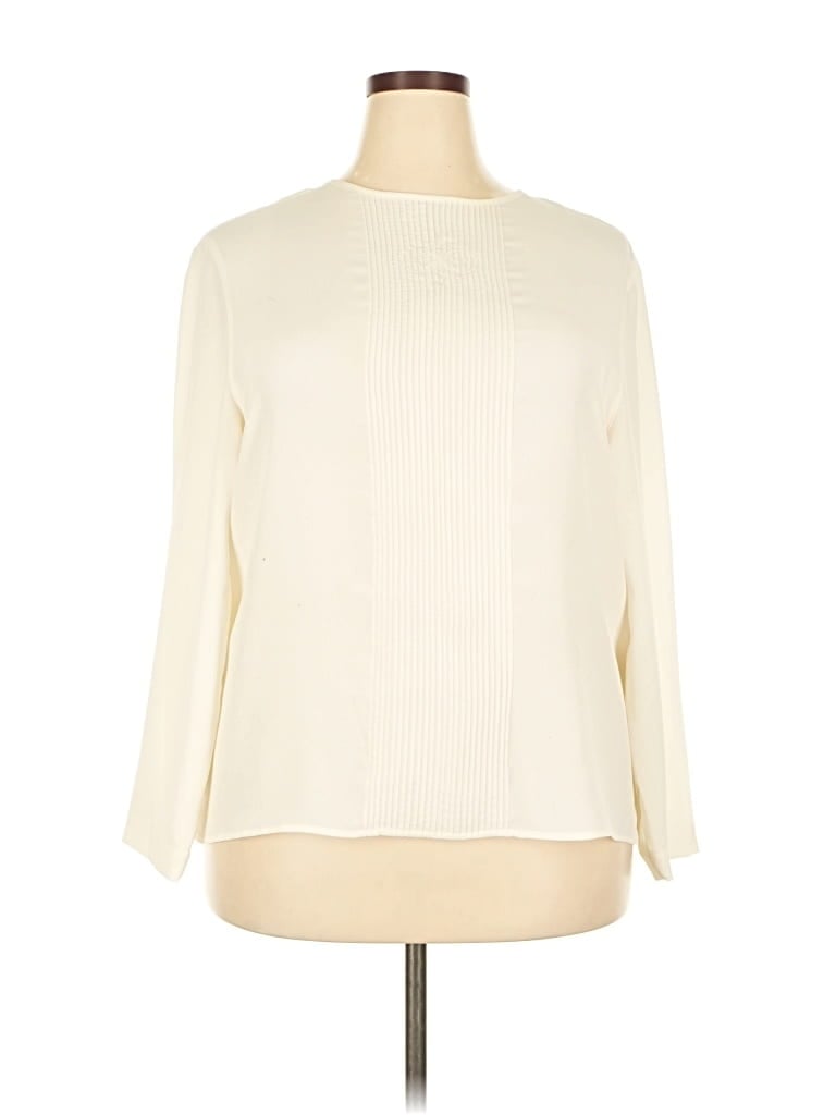 Pre-owned Leslie Fay Pullover Sweater In White