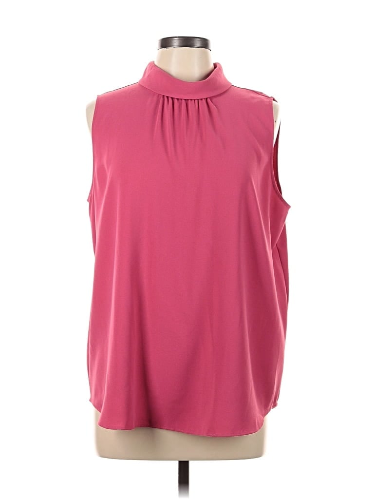 Pre-owned Ann Taylor Sleeveless Blouse In Pink