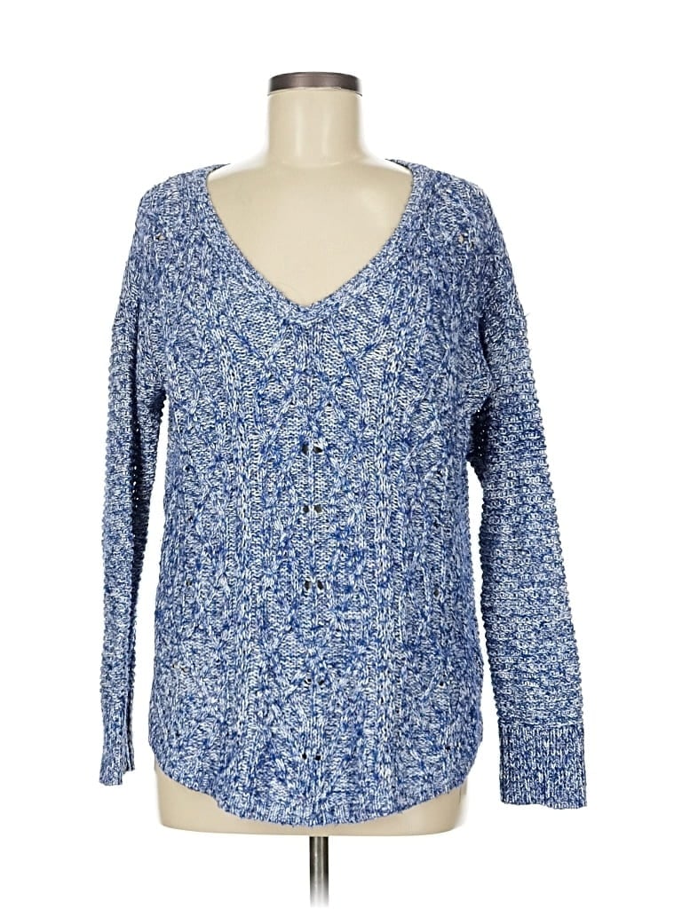 Pre-owned Assorted Brands Pullover Sweater In Blue