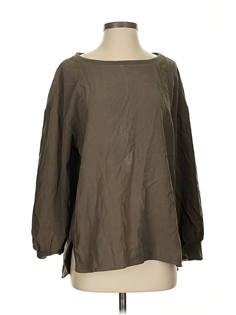 Pre-owned Lou & Grey 3/4 Sleeve T-shirt In Brown