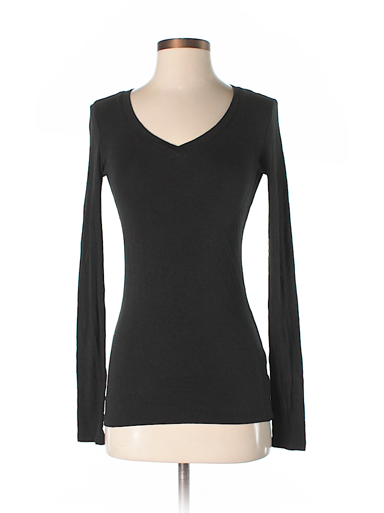 Cynthia Rowley TJX Solid Black Long Sleeve T-Shirt Size S - 75% off ...