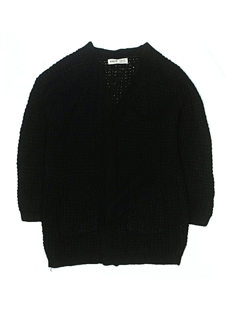 SHEIN Pre-owned Kids' Cardigan Sweater In Black