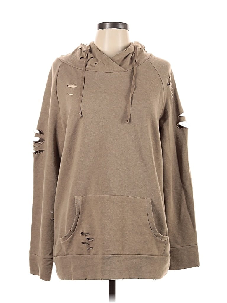 Pre-owned Assorted Brands Pullover Hoodie In Brown