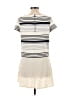 Deletta Gray Ivory Short Sleeve Top Size L - photo 2