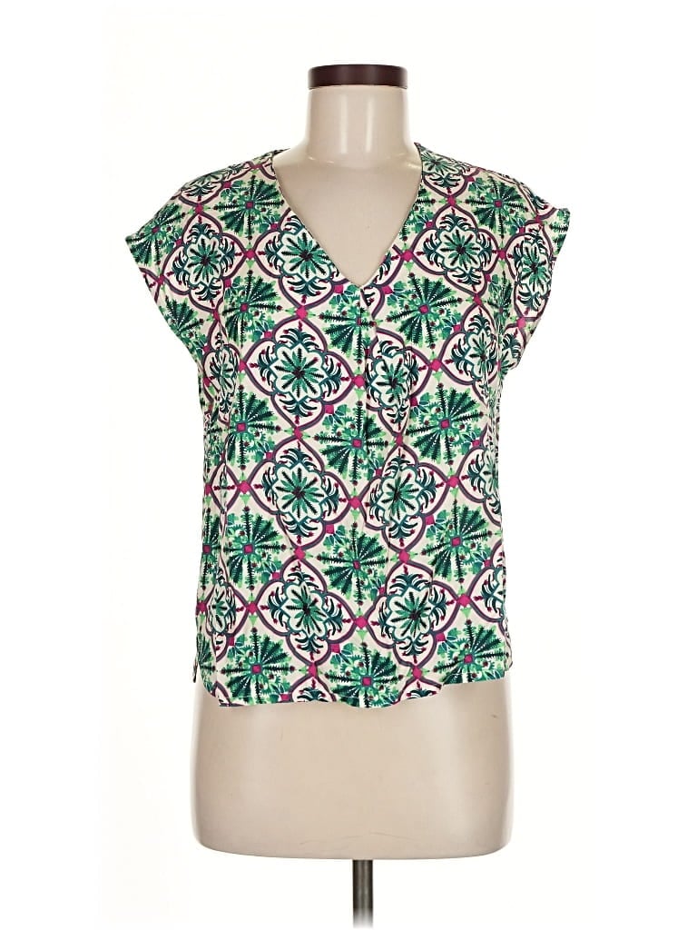 Pre-owned La Fee Maraboutee Short Sleeve Blouse In Green