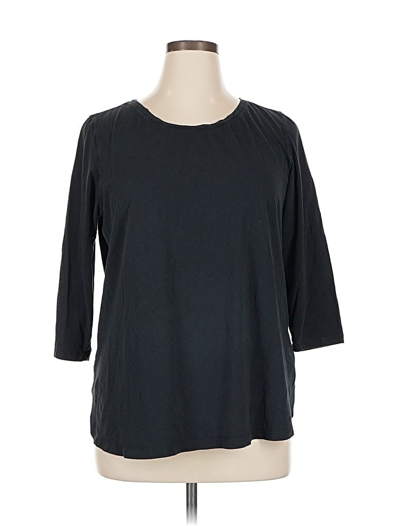 Pre-owned Sejour 3/4 Sleeve T-shirt In Black