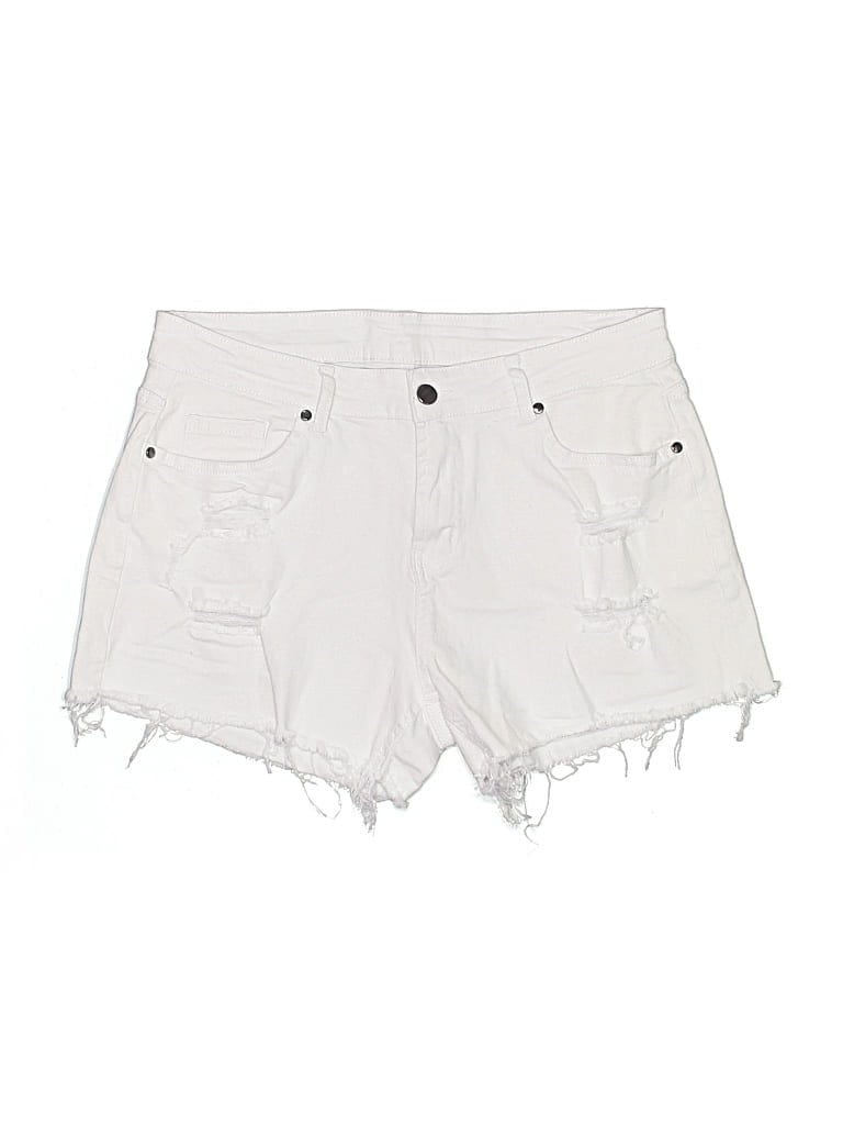 Pre-owned Unbranded Denim Shorts In White